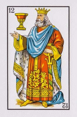 Carta de la baraja Rey de Copas Oráculo de hoy gratis
