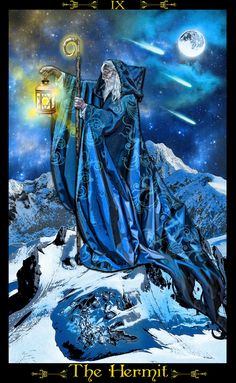 Carta de tarot IX El Ermitaño tarot diario si o no