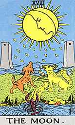Carta de tarot La Luna tarot diario